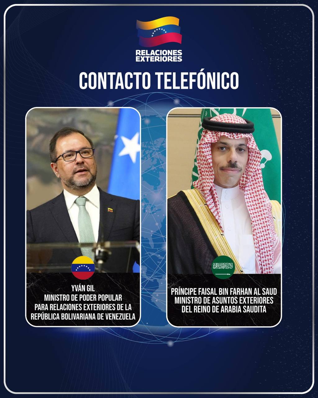 Venezuela y Arabia Saudita repasan agenda de trabajo común
