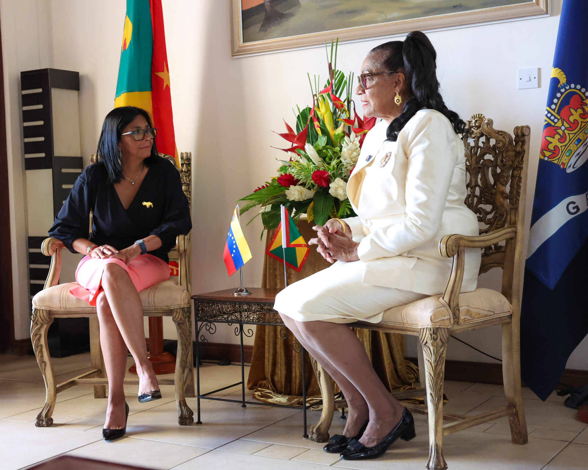 Presidenta Encargada se reúne con la Gobernadora General de Grenada para consolidar mapa de cooperación bilateral