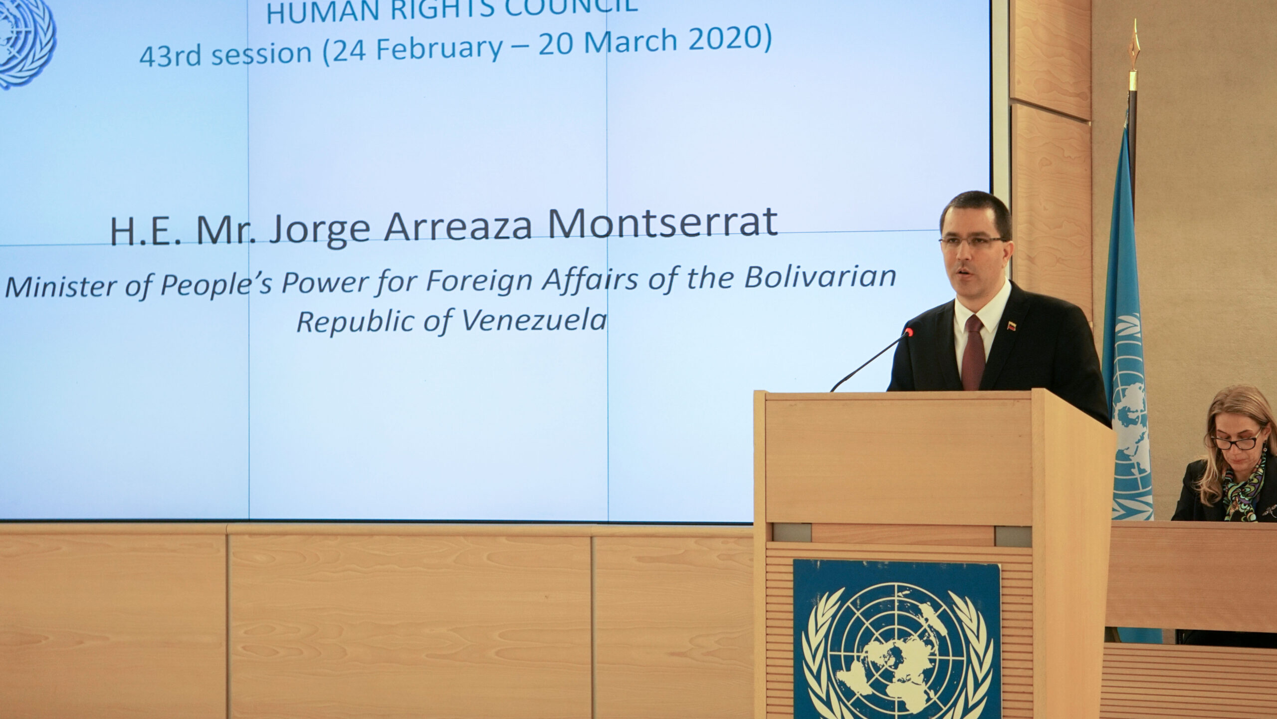 Speech by the foreign minister Jorge Arreaza  at the 43rd Regular Session of the UN Human Rights Council