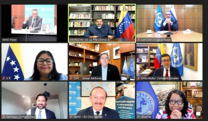 Presidente Maduro sostiene videoconferencia con la OMS para agilizar entrega de vacunas contra el COVID-19