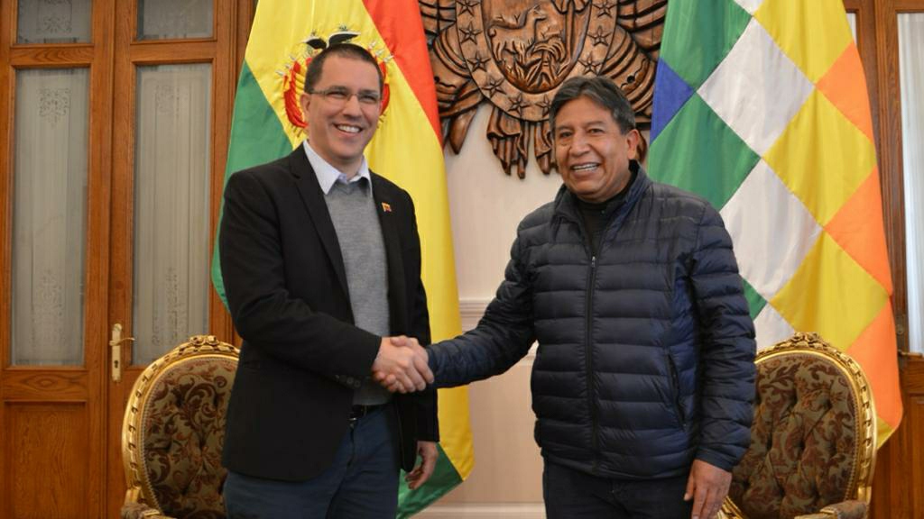 Canciller Arreaza y Vicepresidente de Bolivia se reúnen para revisar cooperación bilateral y multilateral