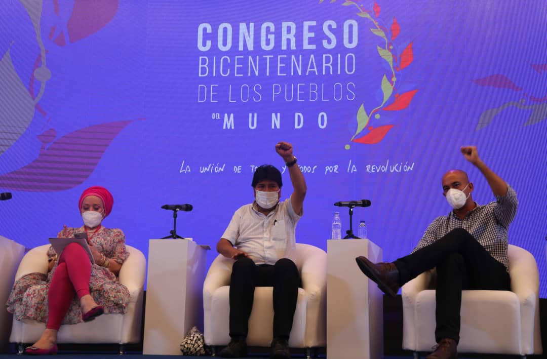Evo Morales y Piedad Córdoba acompañan Congreso Bicentenario de los Pueblos del Mundo