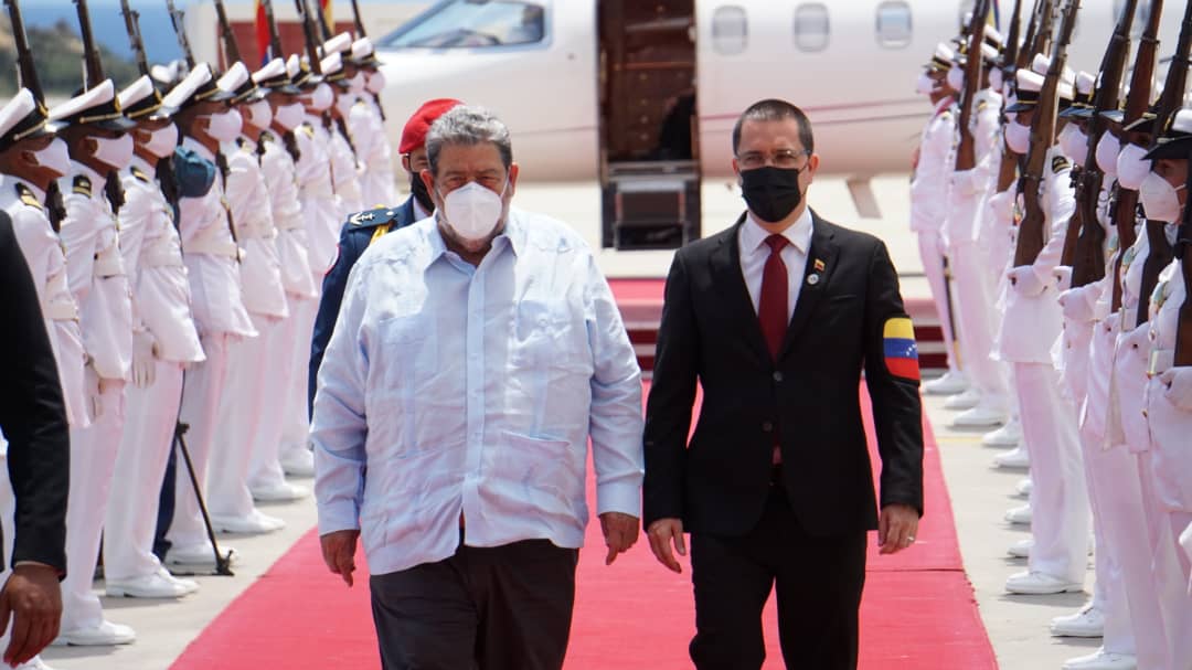 Vincentian Prime Minister Ralph Gonsalves arrives in Venezuela for 19th ALBA-TCP Summit