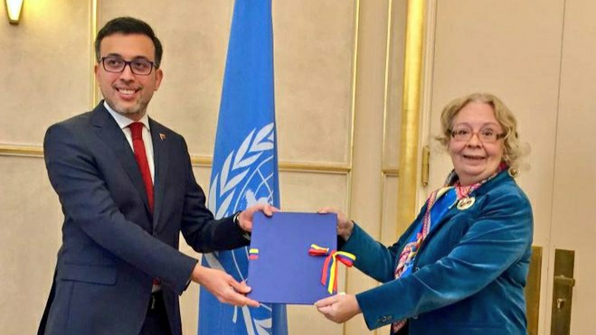 Héctor Constant presenta Cartas Credenciales como nuevo representante de Venezuela ante la ONU Ginebra