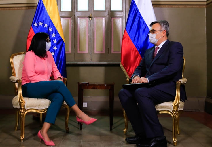 Vicepresidenta Rodríguez se reúne con Embajador ruso en Miraflores