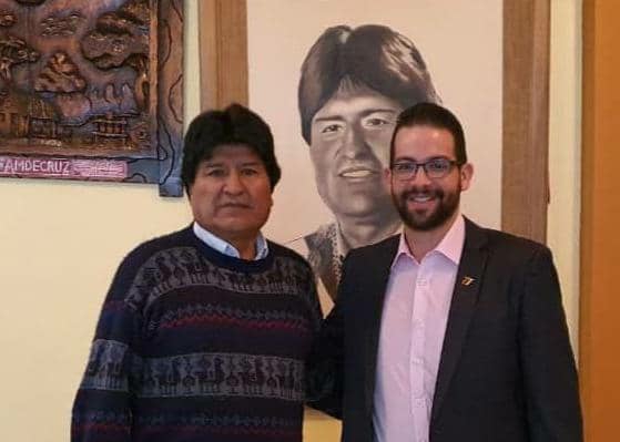 Embajador César Trómpiz sostuvo encuentro con líder boliviano Evo Morales