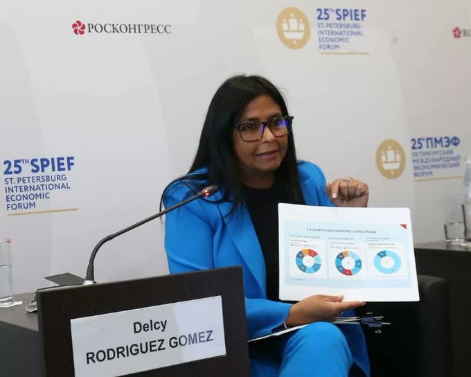 Vicepresidenta Delcy Rodríguez resalta en San Petersburgo la conciencia y compromiso del pueblo en la recuperación económica