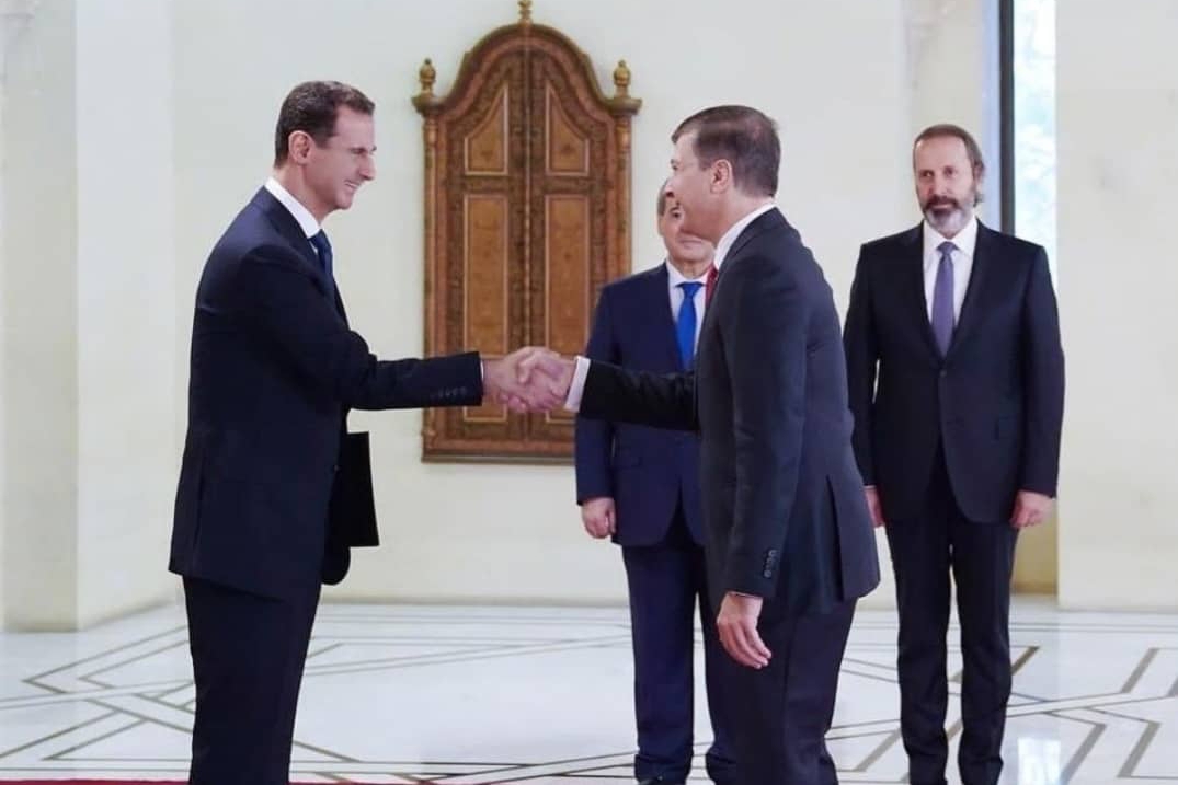 Presidente sirio Bashar Al-Ássad recibe Cartas Credenciales del embajador venezolano José Biomorgi