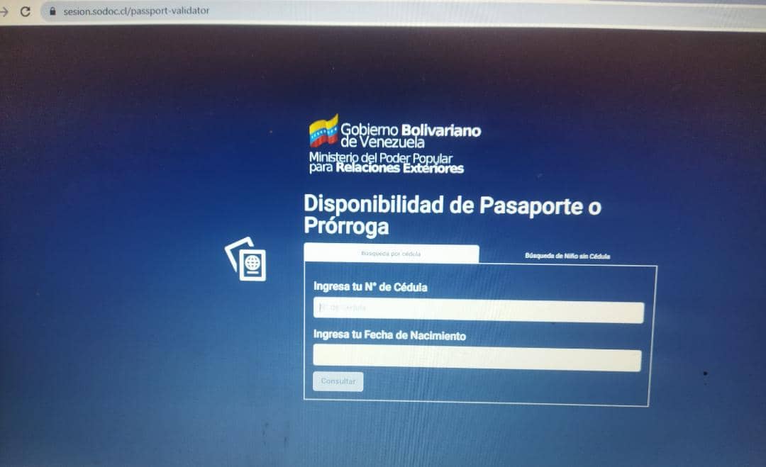 Venezolanos en Chile pueden verificar disponibilidad de su pasaporte a través del SODOC