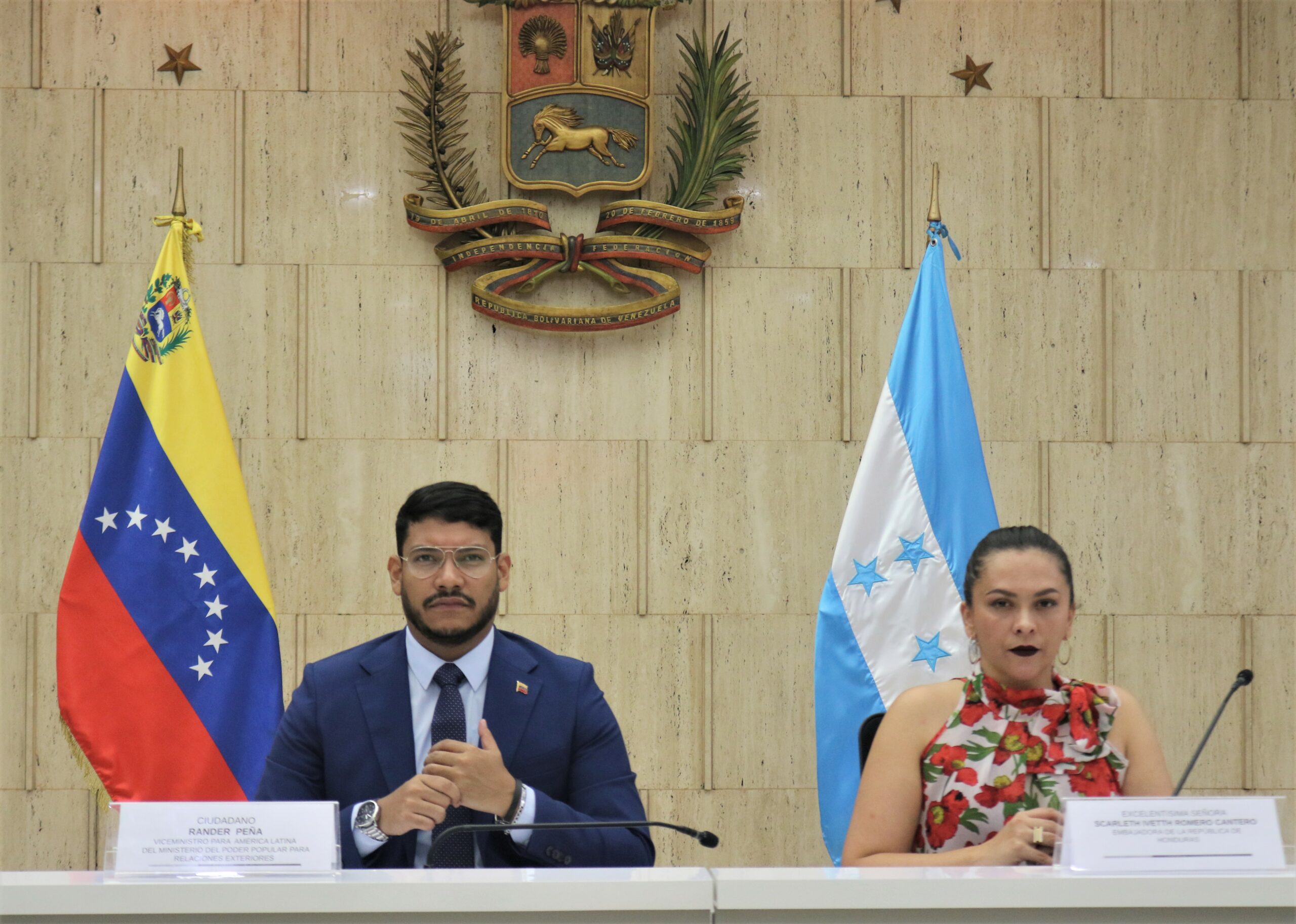 Venezuela y Honduras abordan Memorándum para el Mecanismo de Consultas Políticas en encuentro bilateral