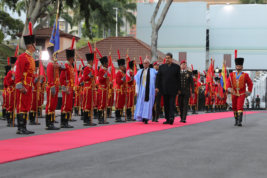 Presidente Maduro recibe a su homólogo de la República Árabe Saharaui Democrática en Miraflores