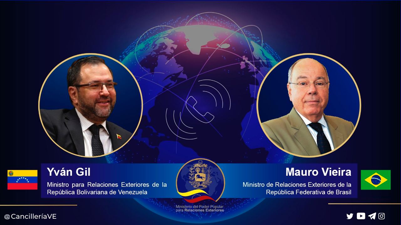 Cancilleres de Venezuela y Brasil conversan sobre asuntos de interés bilateral