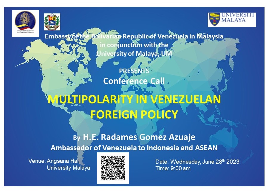 Con dos conferencias magistrales celebrarán Día Nacional de Venezuela en Malasia
