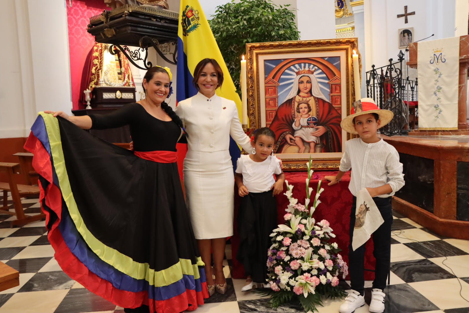 Realizan misa en honor a la Virgen de Coromoto en Málaga, España