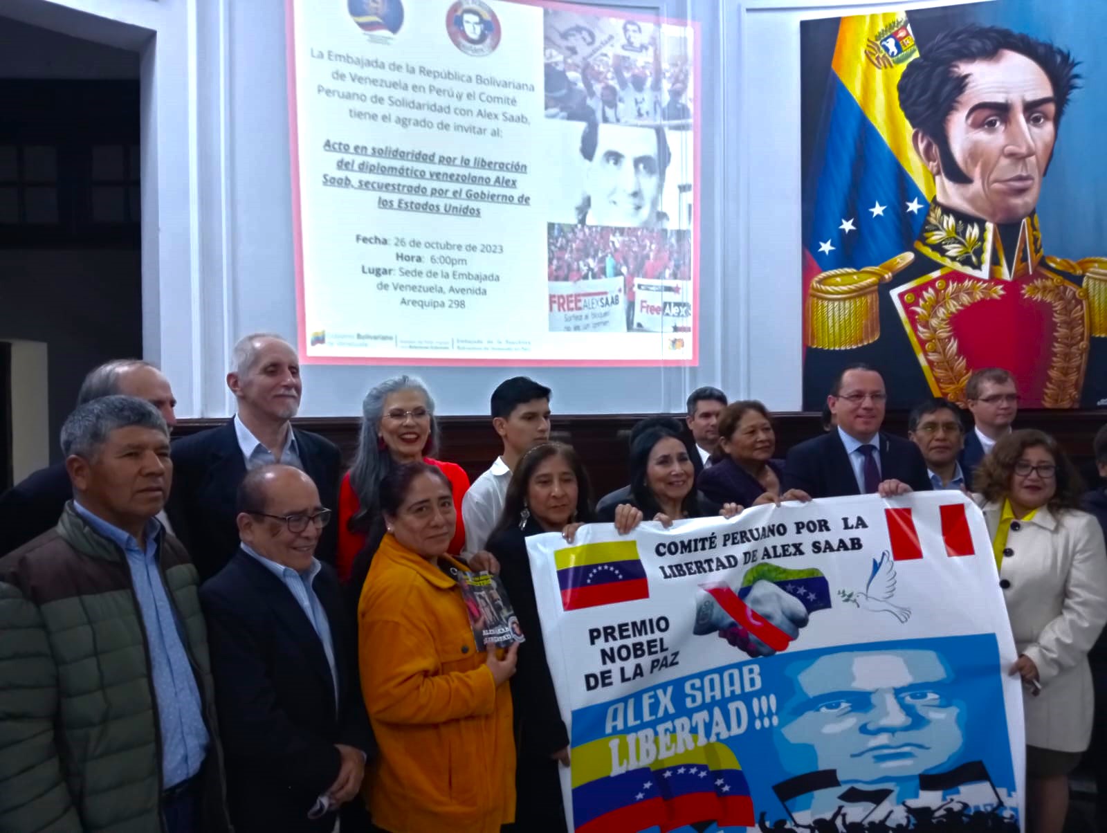 Comité Peruano por la Liberación de Alex Saab exige la libertad inmediata del diplomático venezolano