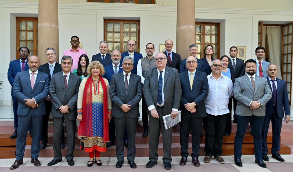 Embajadora Capaya Rodríguez participa en actividad de trabajo del Grulac con Secretario de Relaciones Exteriores de la India