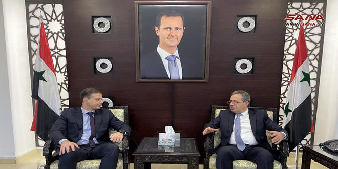Embajador Biomorgi sostiene reunión de trabajo con Ministro de Petróleo sirio