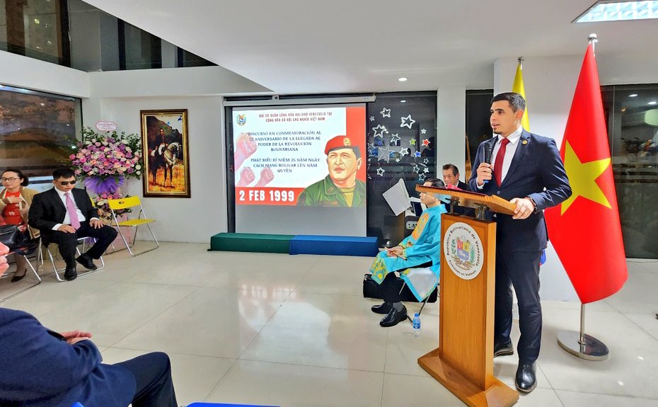 Embajada de Venezuela en Vietnam celebra 25° aniversario de la Revolución Bolivariana